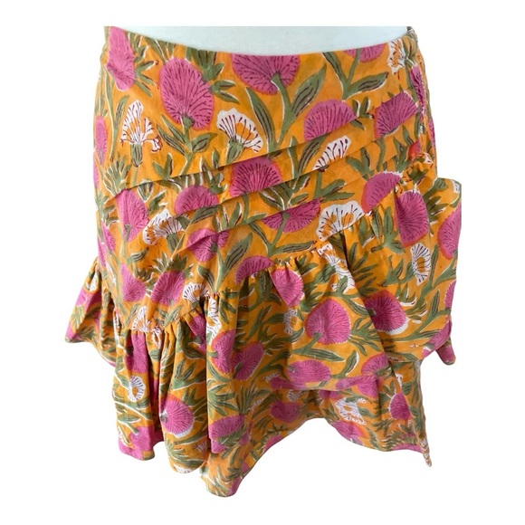 NWT NOLA Couture Harmony Mini Skirt in Marigold - Picture 2 of 4